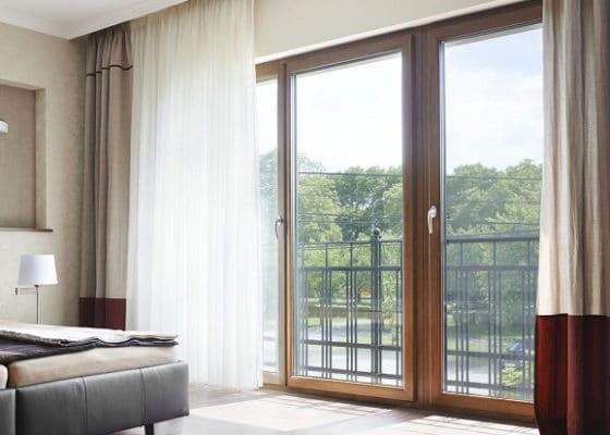 Teraszajtó aranytölgy fóliával